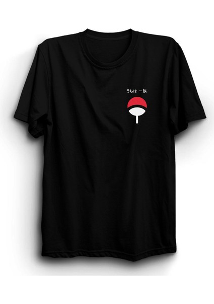 Naruto, Uchiha Clan Logo, Anime Tişört
