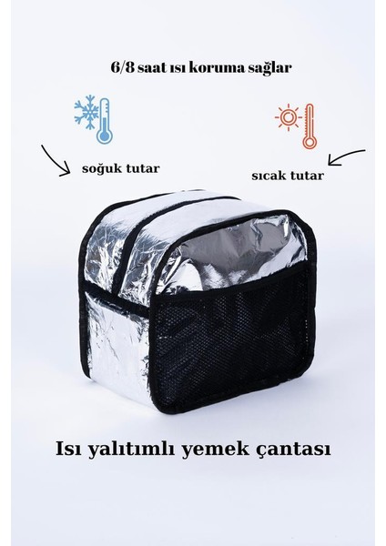 Altın Pamuk Yemek Taşıma Çantası Isı Yalıtımlı  YAPRAK Termal Çanta Beslenme Çantası Sıcak/soğuk