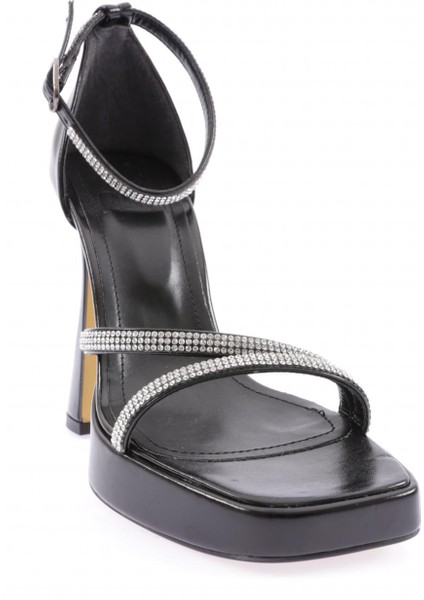 3581-23Y Kadin Kristal Taşli Çapraz Bantli Kalin Topuklu Sandalet fiyatları