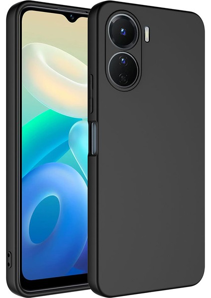 Vivo Y16 Cep Telefonu Için Uyumlu Kılıf Içi Kadifeli Lansman Silikon Yumuşak Renkli Kapak
