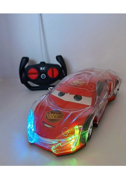 Uzaktan Kumandalı Araba Disko Işıklı Süper Kaplama Şimşek Mcqueen Cars modelleri