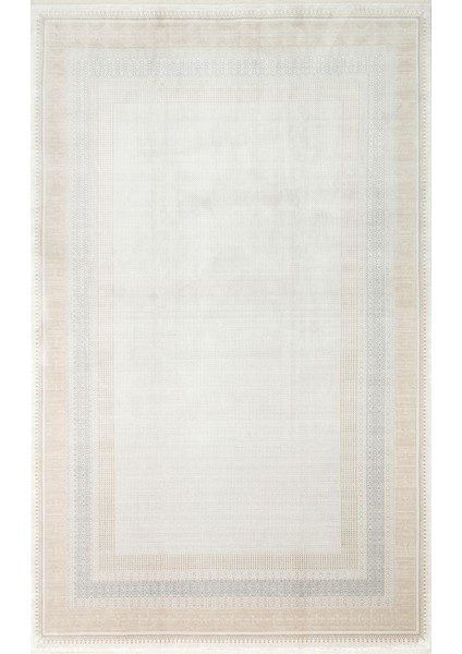Mahal Mhl 07 Cream Gold Modern Desenli Yumuşak Dokulu Yüksek Kalite Sık Dokuma 120 Tarak Ipek Halı
