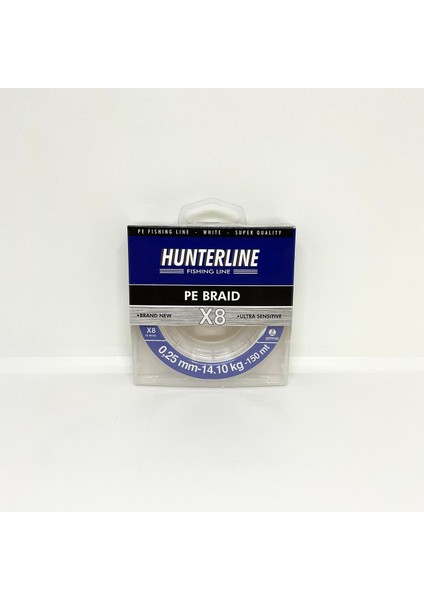 Hunterline Pe Braid X8 0,25MM Ip Misina - 150 mt