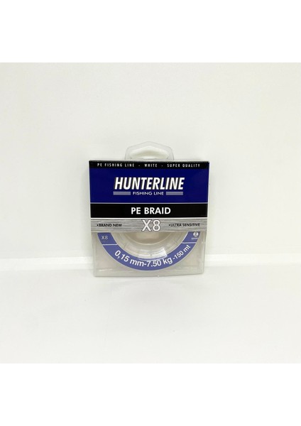 Hunterline Pe Braid X8 0,15MM Ip Misina - 150 mt