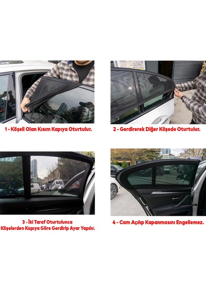 Automix Araba Araç Otomobil Oto Güneş Koruyucu Gölge Yan Cam Pencere Tül Perde Güneşliği 44817 fiyatları