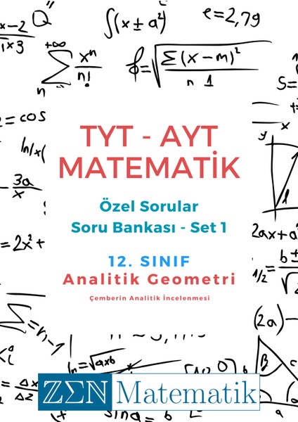 Zen Matematik Tyt Ayt Hazırlık Liseye Yardımcı Matematik 12. Sınıf Soru Bankası - Analitik Geometri