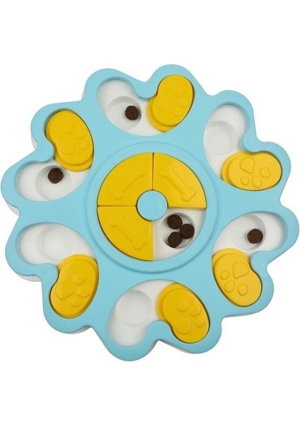 Yavaş Besleme Sağlayıcı Köpek Bulmacası ve Oyuncağı Mavi