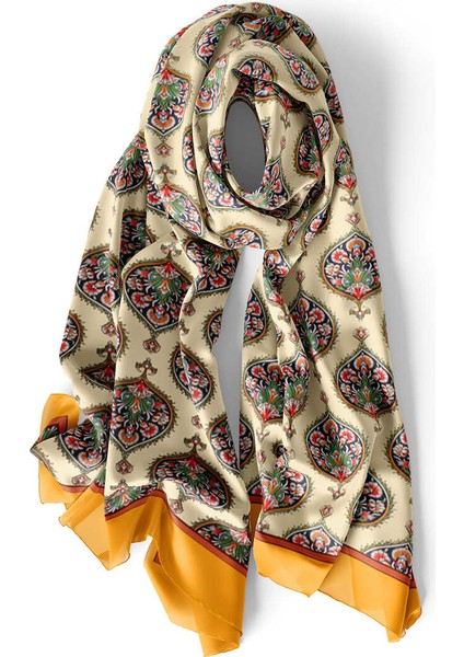 Hardal Hatai Desen Ipek Fular modelleri