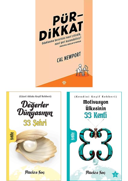 Pürdikkat - Motivasyon Ülkesinin 33 Kenti - Değerler Dünyasının 33 Şehri 3 Kitap Set