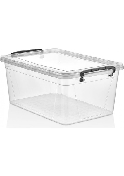 Şeffaf Kilitli Saklama Kabı Saklama Kutusu 20 Litre