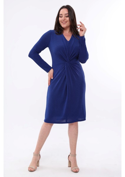 Orta Beden Önü Düğümlü Esnek Elbise fiyatları