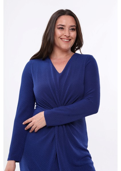 Orta Beden Önü Düğümlü Esnek Elbise fırsatları