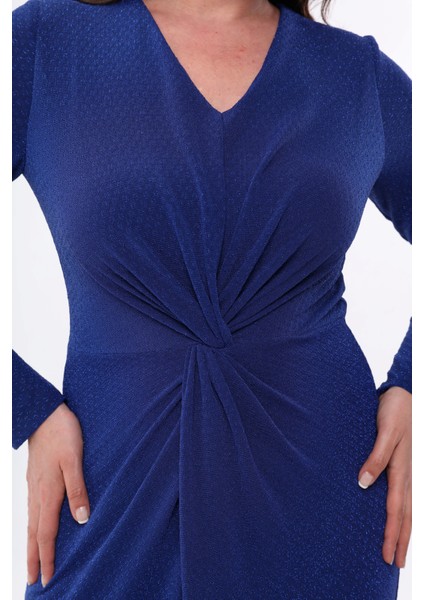 Orta Beden Önü Düğümlü Esnek Elbise indirimleri