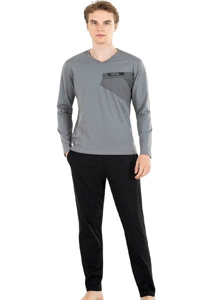 6033 Erkek Uzun Kollu Pijama Takımı