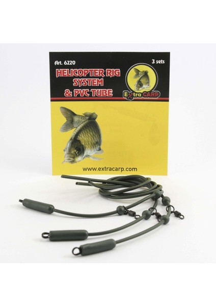 Hazır Rig Sistemi Pvc Helicopter Rig System Extracarp 3’lü Paket