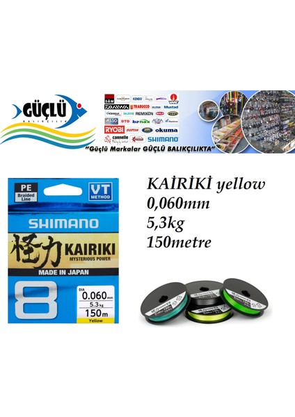 Ip Misine Kairiki Yellow 0,06MM 150 Metre 8 Kat