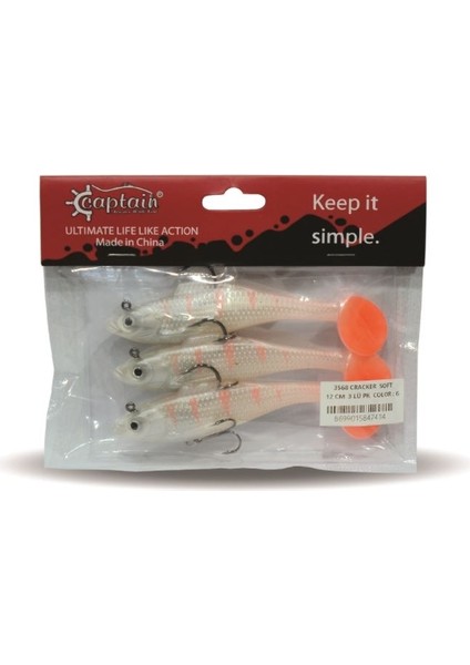 Levrek Turna Silikonu Captaın Cracker Soft 12 cm 3’lü Pk Renk : 6