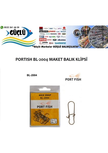 Rapala Klipsi, Maket Balık Klipsi BL-2004 No:00