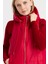 Kadın Kapüşonlu Kısa Kapitone Yelek Kırmızı 2