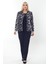 Büyük Beden 3784 Lacivert Ceket+Bluz Takım 4