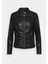 15295403 Kadın Suni Deri Ceket - Siyah 3