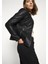 15295403 Kadın Suni Deri Ceket - Siyah 5