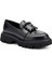 Kadın Oxford/Ayakkabı 85L2 Frau Seta Chunky Mocassin Nero 2