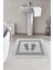 Soffy Doğal Pamuklu Gri & Krem Ayak Paspası Ayak Havlusu 50X70 cm Banyo Paspası 1