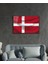 Danimarka Bayrağı Cam Tablo Denmark Flag 2