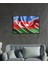 Azerbaycan Bayrağı Cam Tablo ,azerbaijan Flag 2