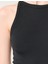 Siyah Dar Kesim Kolsuz Halter Yaka Basic Örme Atlet 3