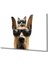 Gözlüklü Kedi ve Köpek Cam Tablo 1