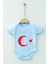 Adabebek Pamuk Organik Ay Yıldız Desenli Kısa Kollu Body Badi Bebek Zıbın 3