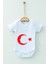 Adabebek Pamuk Organik Ay Yıldız Desenli Kısa Kollu Body Badi Bebek Zıbın 4
