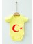 Adabebek Pamuk Organik Ay Yıldız Desenli Kısa Kollu Body Badi Bebek Zıbın 5