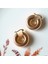 Gold Rose Bombeli Tırtıklı Boru Halka Küpe 3