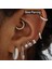 Silver Taşlı Halka Piercing Tragus Helix Daith Anti Tragus Kıkırdak 1