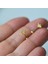 Zarif Çiçek Helix Piercing Kıkırdak Cerrahi Çelik Gold Renk 1