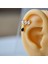 Taş Sallantılı Helix Piercing Kıkırdak Cerrahi Çelik Gold Renk 1