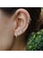 8 mm Silver Cerrahi Çelik Düz Halka Tragus Piercing Helix Kıkırdak Rook Daith 5