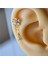 Cerrahi Çelik Zincir Sallantılı Çiçek Tragus Piercing Helix Kıkırdak Lob 1