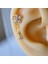 Cerrahi Çelik Zincir Sallantılı Çiçek Tragus Piercing Helix Kıkırdak Lob 2