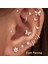 Cerrahi Çelik Arkası Düz Çiçek Tragus Piercing Helix Conch Daith 1