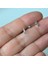 Gümüş Renkli Cerrahi Çelik Taşlı Mini Üçgen Piercing Helix Lob Kıkırdak Tragus 1