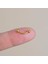 Cerrahi Çelik 8 mm Iki Ucu Toplu Minimal Göbek Piercingi Gold Renkli 1