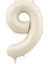 9 Rakam Krem Folyo Balon 80 cm 1