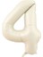 4 Rakam Krem Folyo Balon 80 cm 1