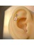 Cerrahi Çelik Çiçek Sallantılı Piercing Helix Kıkırdak Gold Renk 1