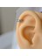 Gümüş Renk Cerrahi Çelik Yıldız Modelli Halka Tragus Piercing Helix Lob Kıkırdak 1