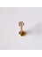 Cerrahi Çelik Yıldız Taşlı Piercing Tragus Helix Kıkırdak Conch 8 mm Gold Renk 3